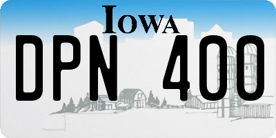 IA license plate DPN400