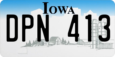 IA license plate DPN413