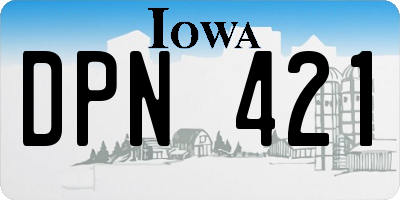 IA license plate DPN421