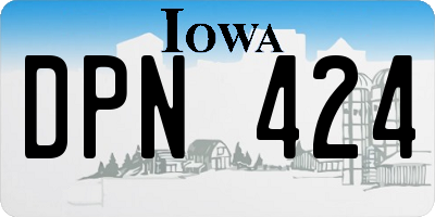 IA license plate DPN424