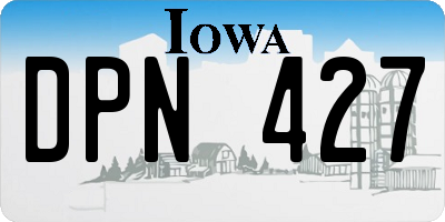 IA license plate DPN427