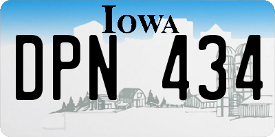 IA license plate DPN434