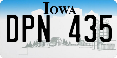 IA license plate DPN435