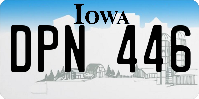 IA license plate DPN446