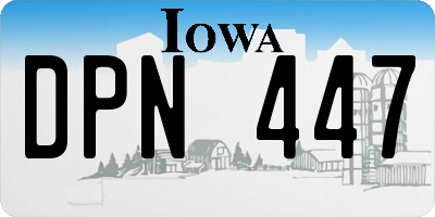 IA license plate DPN447