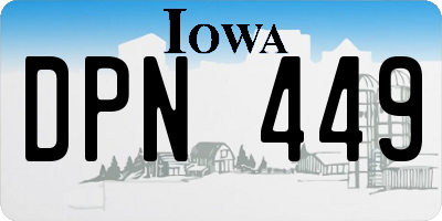 IA license plate DPN449