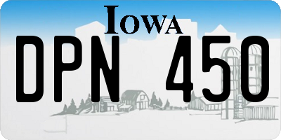 IA license plate DPN450