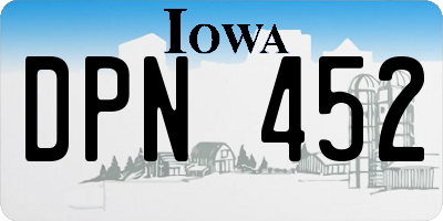 IA license plate DPN452