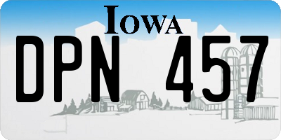 IA license plate DPN457
