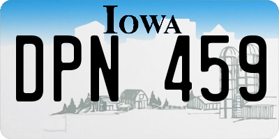 IA license plate DPN459