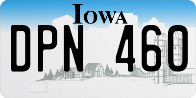 IA license plate DPN460