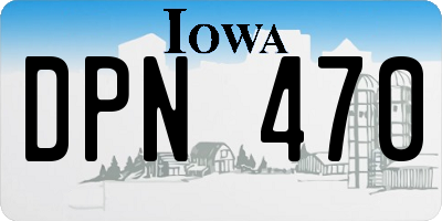 IA license plate DPN470