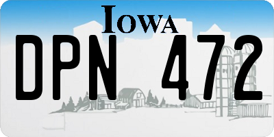 IA license plate DPN472
