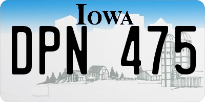 IA license plate DPN475