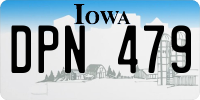 IA license plate DPN479