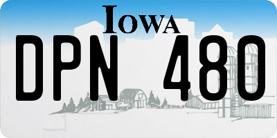 IA license plate DPN480