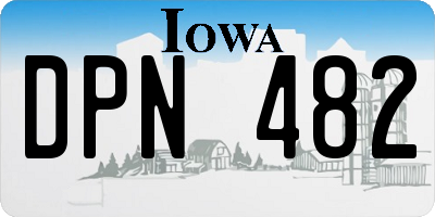 IA license plate DPN482