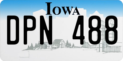 IA license plate DPN488