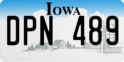 IA license plate DPN489