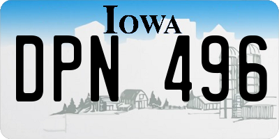 IA license plate DPN496