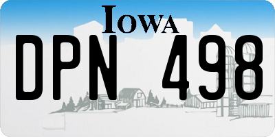 IA license plate DPN498