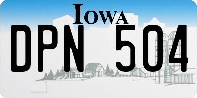 IA license plate DPN504