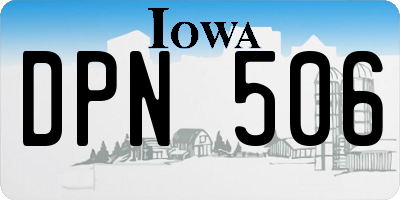 IA license plate DPN506