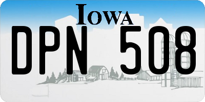 IA license plate DPN508