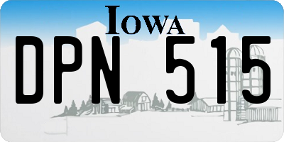 IA license plate DPN515
