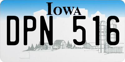 IA license plate DPN516