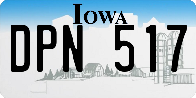 IA license plate DPN517