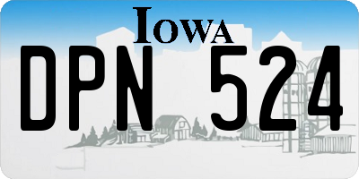 IA license plate DPN524