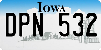 IA license plate DPN532