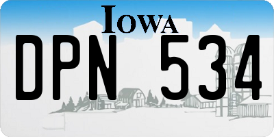IA license plate DPN534