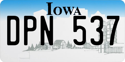 IA license plate DPN537