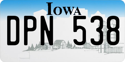IA license plate DPN538