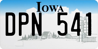 IA license plate DPN541