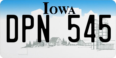 IA license plate DPN545