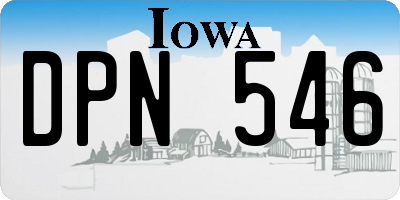 IA license plate DPN546