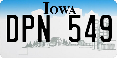 IA license plate DPN549