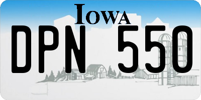 IA license plate DPN550