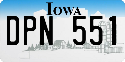 IA license plate DPN551