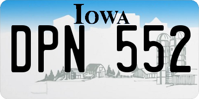 IA license plate DPN552