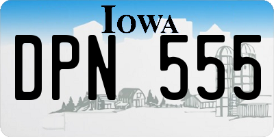 IA license plate DPN555