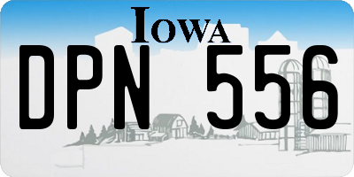 IA license plate DPN556