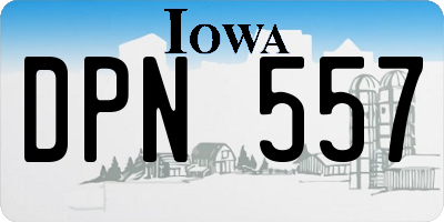 IA license plate DPN557
