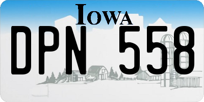 IA license plate DPN558