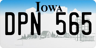 IA license plate DPN565