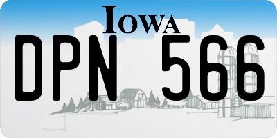 IA license plate DPN566