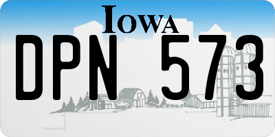 IA license plate DPN573